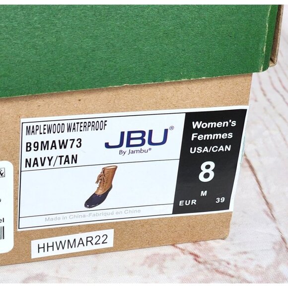 JBU By Jambu Maplewood Waterproof Navy/Tan Women’s Boots 8M Fall 2022 – Faux Fur - Picture 3 of 11
